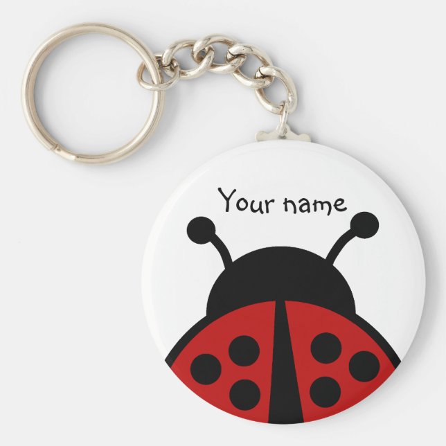 Ladybug med ditt namn nyckelring (Framsidan)