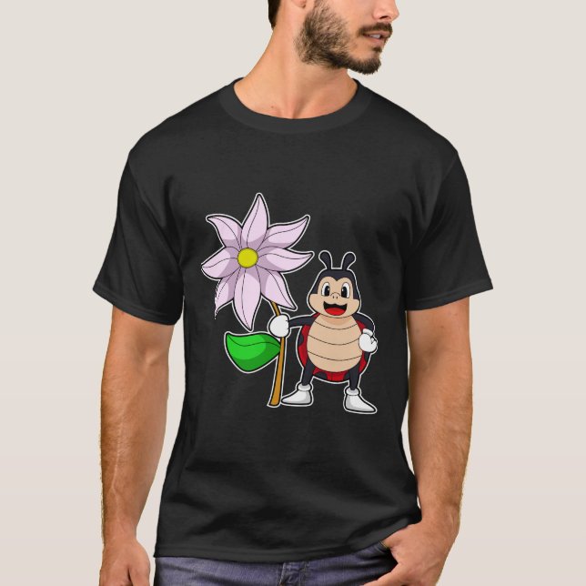 Ladybug med Flower.PNG T Shirt (Framsida)