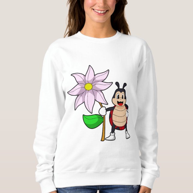 Ladybug med Flower.PNG T Shirt (Framsida)