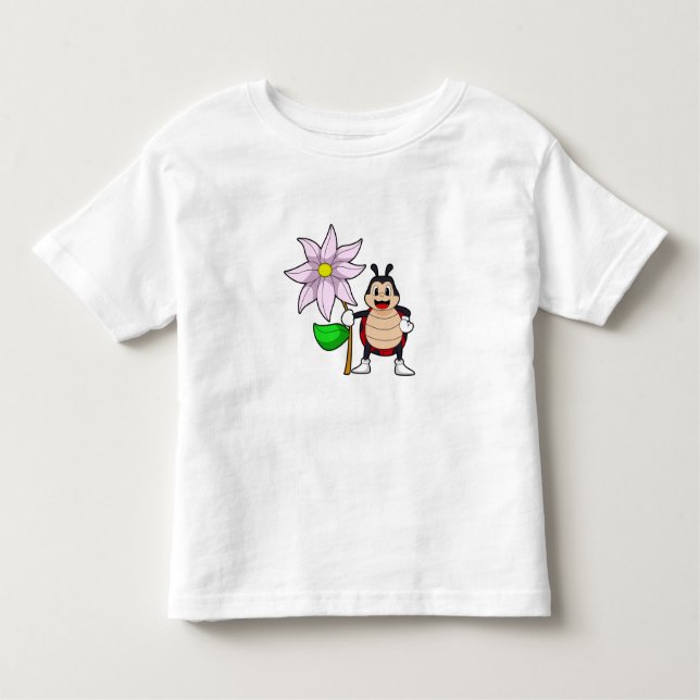 Ladybug med Flower.PNG T Shirt (Framsida)