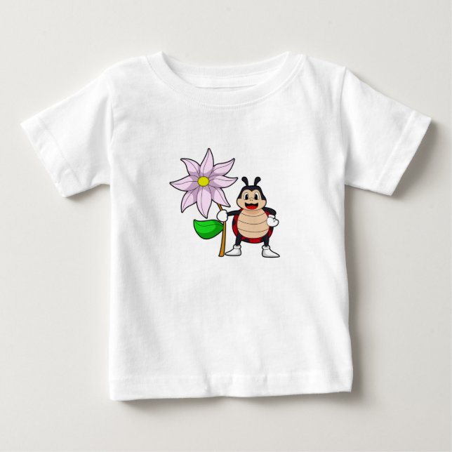 Ladybug med Flower.PNG T Shirt (Framsida)