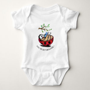 Ladybug med Mobil Baby-dräkt - Din text T Shirt