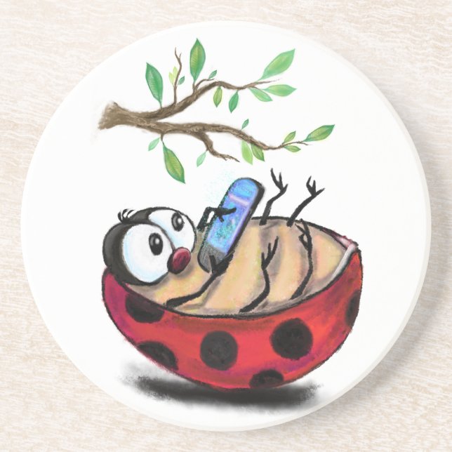 Ladybug med Mobil Roligt Underlägg Vår (Framsidan)