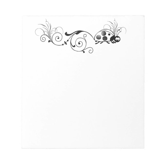 Ladybug med roligt svan anteckningsblock (Framsida)