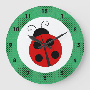 Ladybug med stor klocka i Polka dots Design