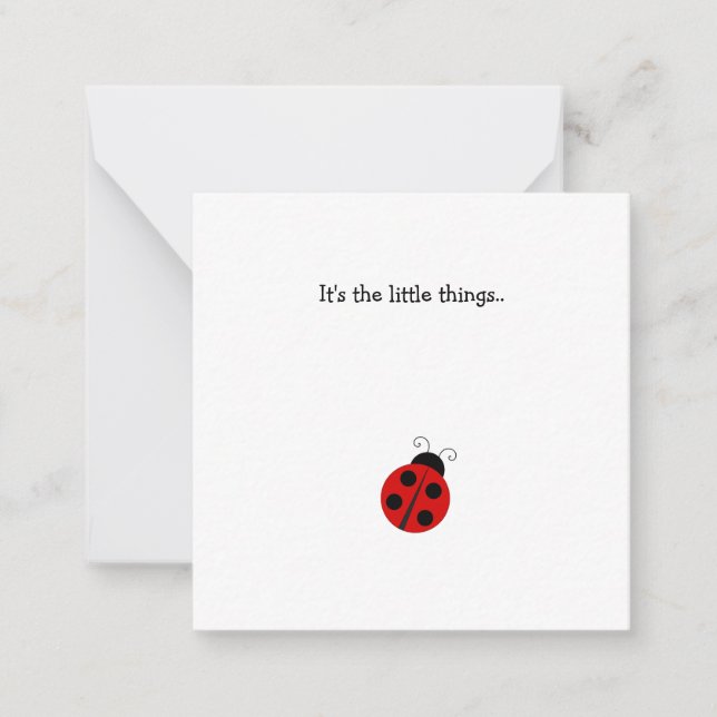 Ladybug Mini-Tack-platta anteckningskort (Framsida)