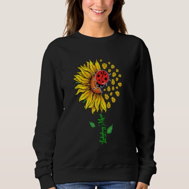 Ladybug Mom Cute Sunflower Ladybugs Lover Mother's T Shirt (Framsida)