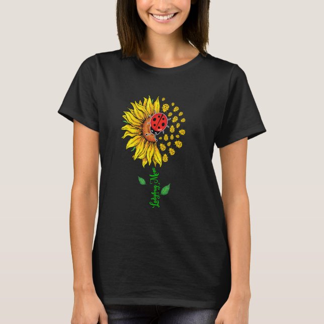 Ladybug Mom Cute Sunflower Ladybugs Lover Mother's T Shirt (Framsida)