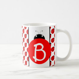 Ladybug Monogram Kaffemugg