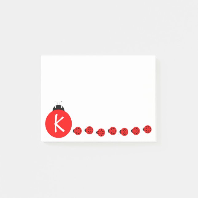 Ladybug Monogram Post-it Block (Framsida)