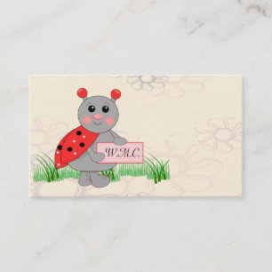 Ladybug Monogram Visitkort
