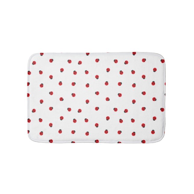 Ladybug Mönster Bath Mat Badrumsmatta (Framsidan)