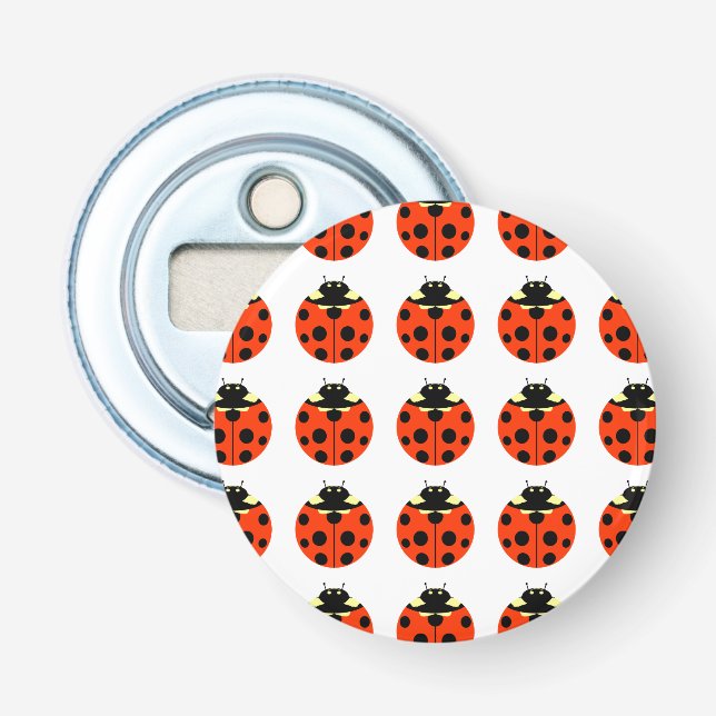 ladybug mönster flasköppnare (Framsidan)
