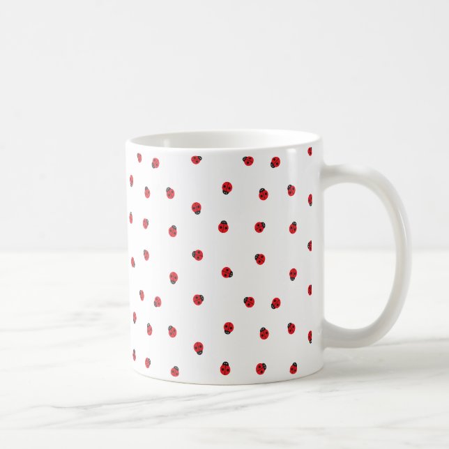 Ladybug Mönster-kaffe Mugg (Höger)