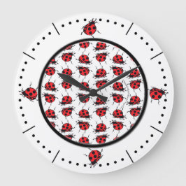 Ladybug Mönster Large Clock Stor Klocka