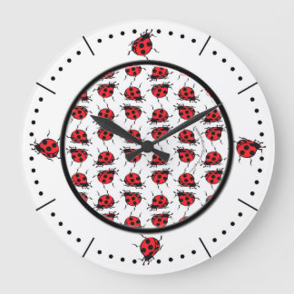 Ladybug Mönster Large Clock Stor Klocka