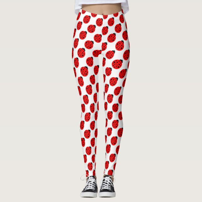 Ladybug Mönster Leggings (Framsida)
