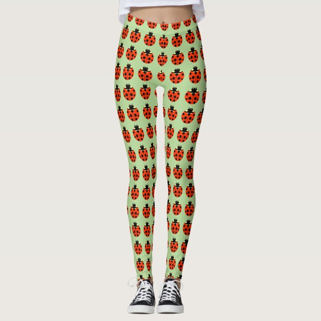 Ladybug Mönster Leggings (Framsida)