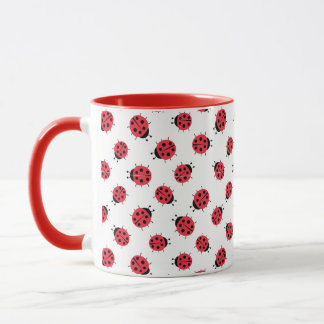 Ladybug Mönster Print Coffee Mugg