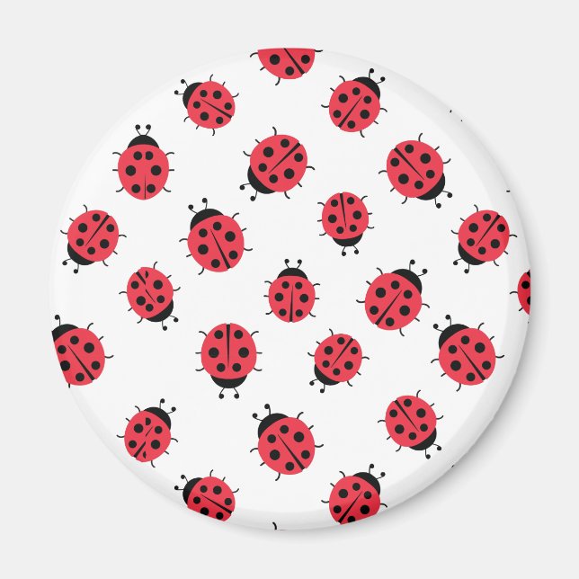 Ladybug Mönster Skriv ut Magnet (Framsidan)