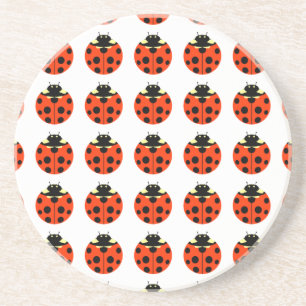 ladybug mönster underlägg sandsten