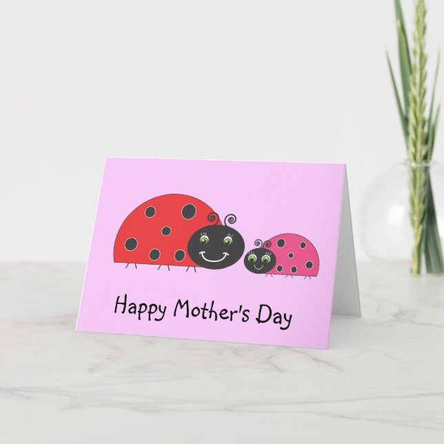Ladybug Mors dag Card Kort (Framsida)