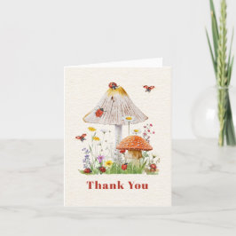 Ladybug Mushroom Tack Kort