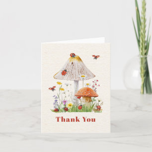 Ladybug Mushroom Tack Kort