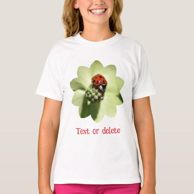 Ladybug Nature  Personalized T Shirt (Framsida)