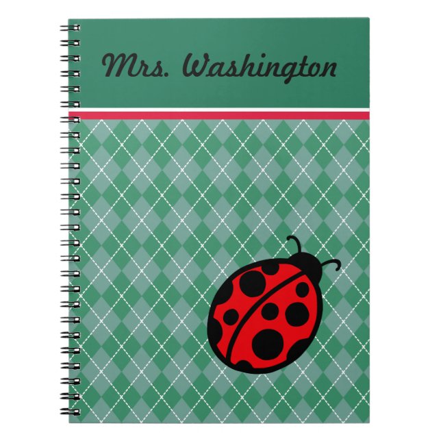 Ladybug Notebook Gift Anteckningsbok Med Spiral (Framsidan)