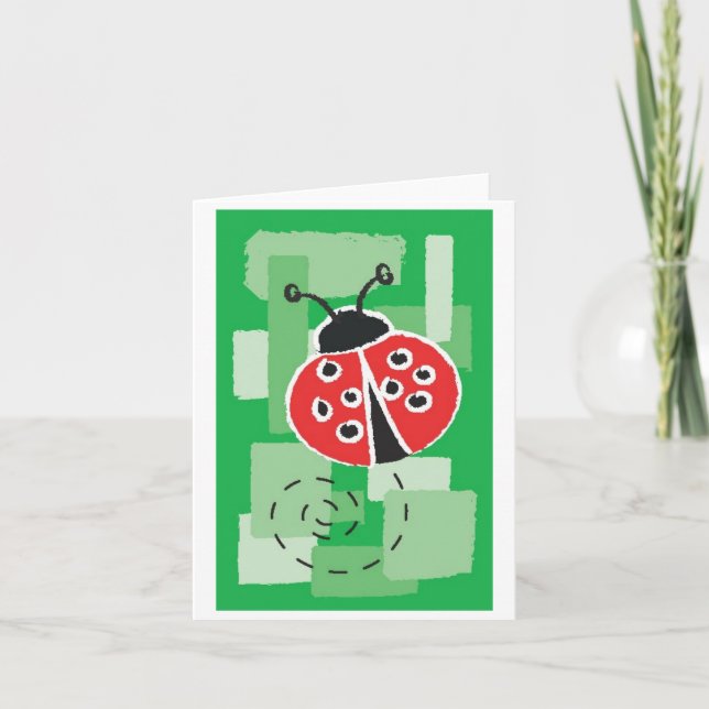 LadyBug Notecard Kort (Framsida)