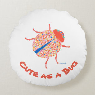 Ladybug Nursery Pillow Rund Kudde