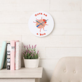 Ladybug Nursery Wall Clock Stor Klocka