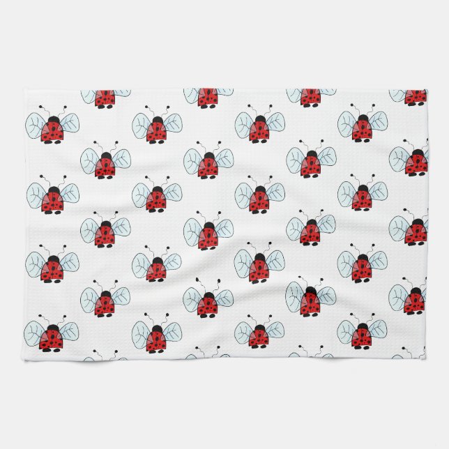 Ladybug, nyckelpiga kökshandduk (Horisontell)