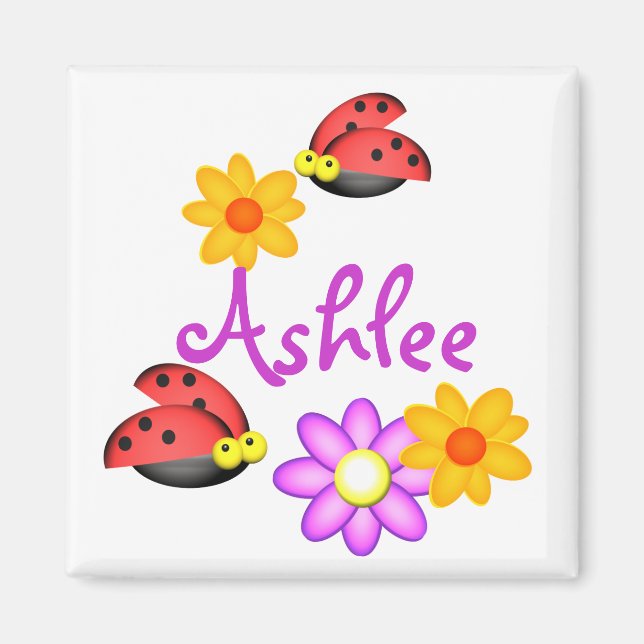 Ladybug och Flowers Magnet (Framsidan)