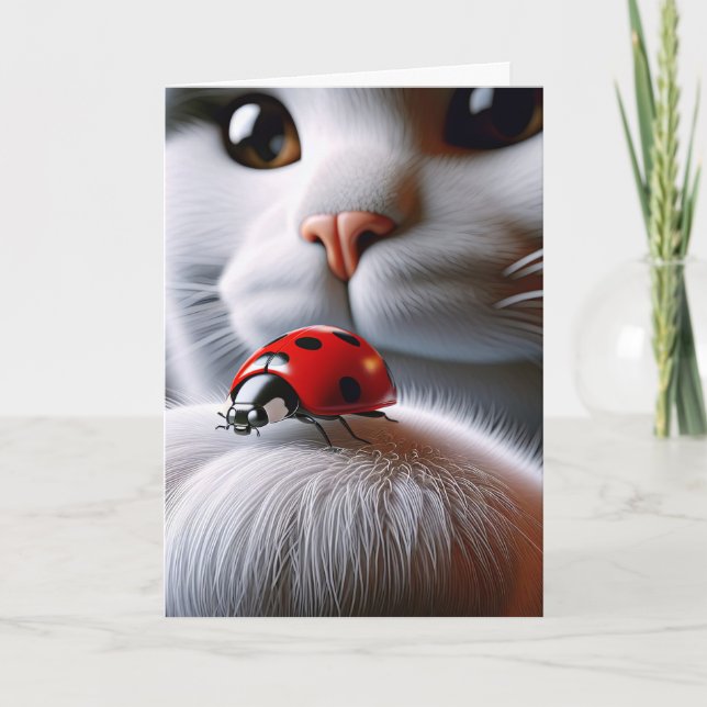 Ladybug och kattfågel kort (Framsida)