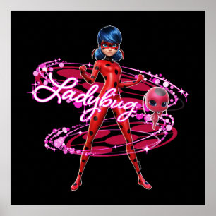 Ladybug och Tikki Graphic Poster