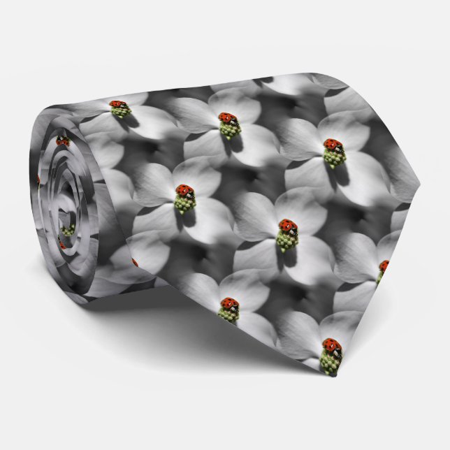 Ladybug på Dogwood Flower Natature Slips (Rullad)