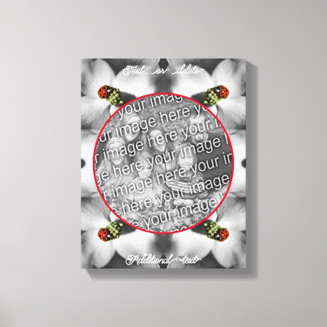 Ladybug på Dogwood-Personligen Lägg till ditt foto Canvastryck (Framsida)