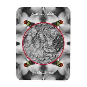 Ladybug på Dogwood-Personligen Lägg till ditt foto Magnet