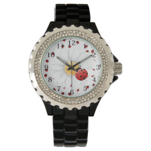 Ladybug på en Daisy Armbandsur