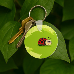 Ladybug på en nyckelkedja i Löv Nyckelring