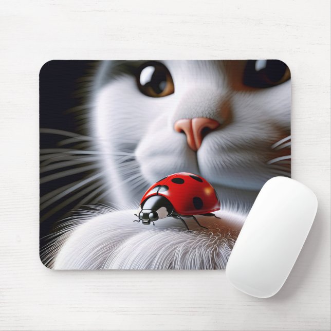 Ladybug på Kats Tass Musmatta (Med mus)