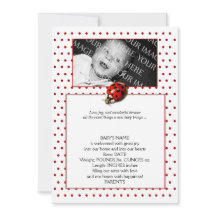 Ladybug på meddelandet Red Polka dots Ram Baby