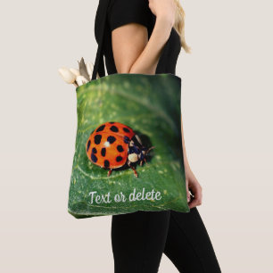 Ladybug på Personligen Löv Close Up Tygkasse