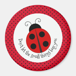 Ladybug på Polka dots Design Magnet
