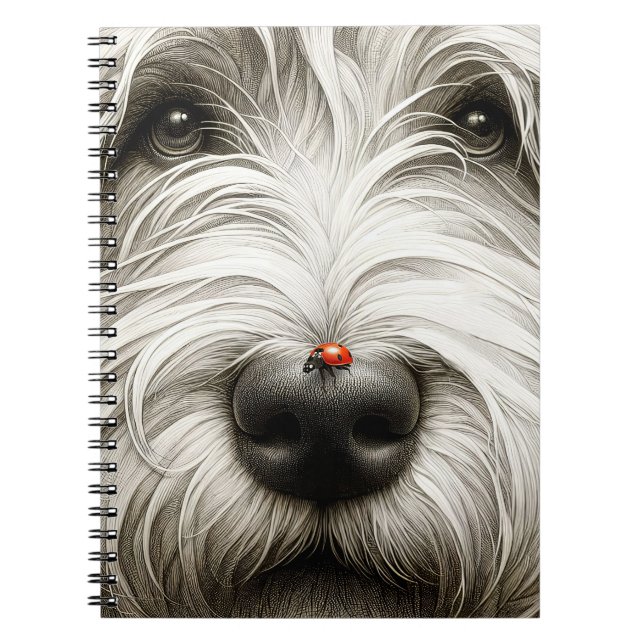 Ladybug på Shaggy Hund näsa Anteckningsbok (Framsidan)