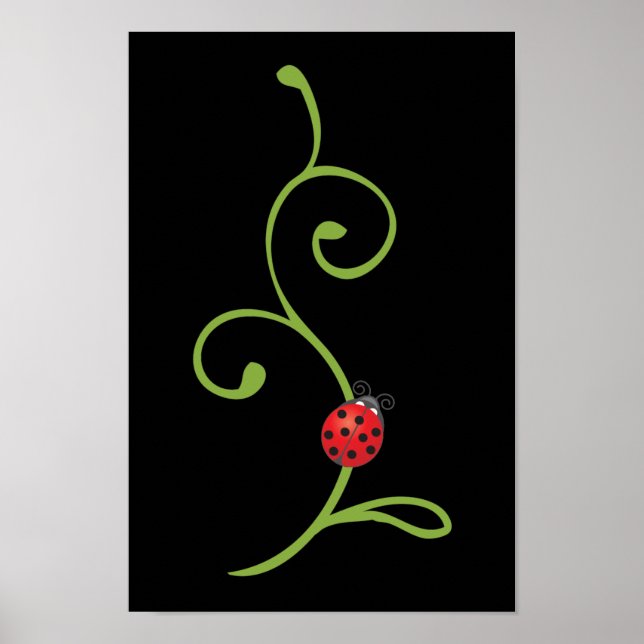 Ladybug på Vine Poster (Framsidan)