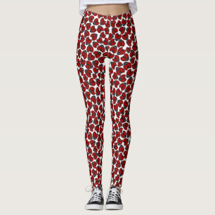 Ladybug Parad på White Leggings