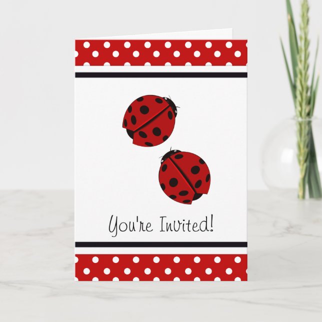Ladybug Party-inbjudan Inbjudan (Framsida)